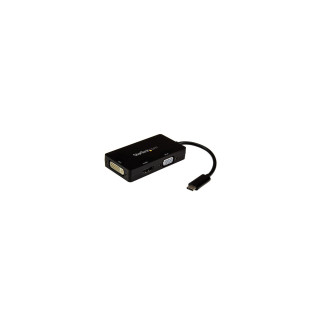 StarTech.com Adaptador USB-C de VÍ­deo Multipuertos - 3en1 - 4K 30Hz - Negro