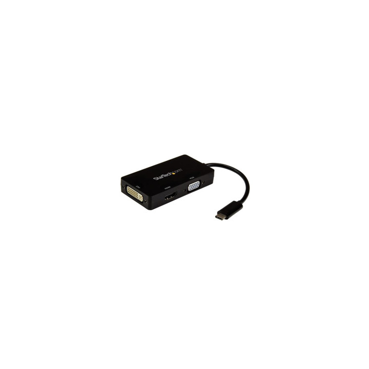 StarTech.com Adaptador USB-C de VÍ­deo Multipuertos - 3en1 - 4K 30Hz - Negro