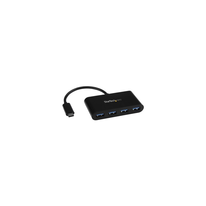 StarTech.com HB30C4AB hub de interfaz USB 3.2 Gen 1 (3.1 Gen 1) Type-C 5000 Mbit/s 4 Puertos USB 3.1 Negro