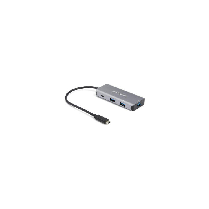 StarTech.com Hub USB-C de 4 Puertos Alimentado por Bus - 10Gbps - 3x USB-A y 1x USB-C Negro Gris