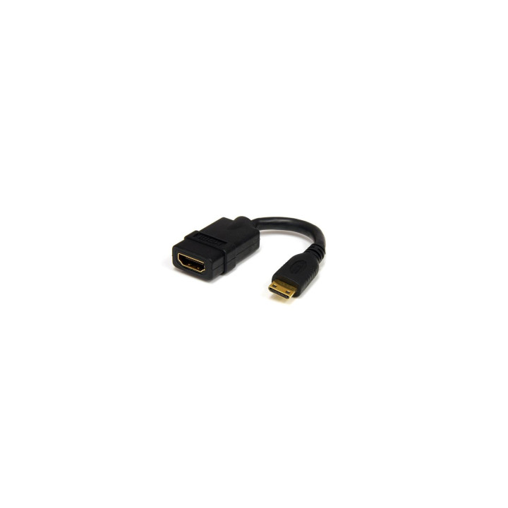 StarTech.com Cable Adaptador HDMI de alta velocidad de 12cm - HDMI a Mini HDMI - Negro