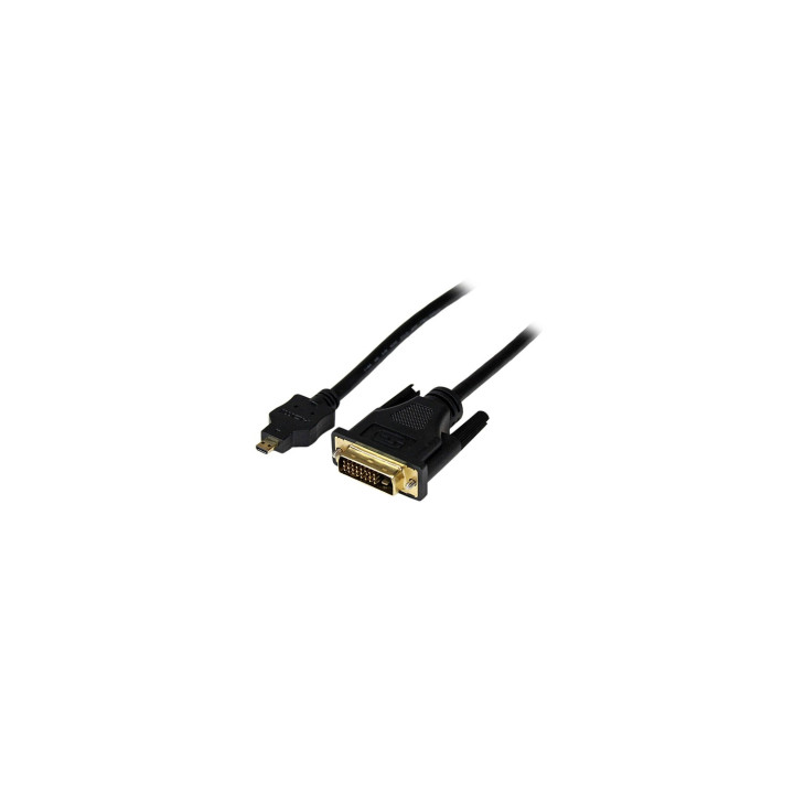 StarTech.com Adaptador Cable Conversor de 1m - Micro HDMI a DVI-D Macho a Macho para Tablet y Teléfono Móvil - Negro