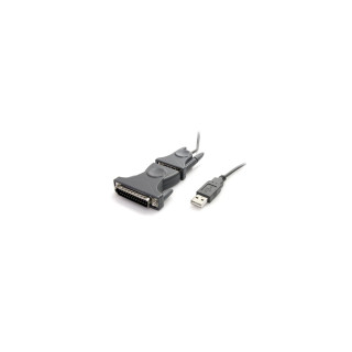StarTech.com Cable Adaptador de 0.9m USB a Serie Serial DB9 DB25 RS232 - 0.9m Negro