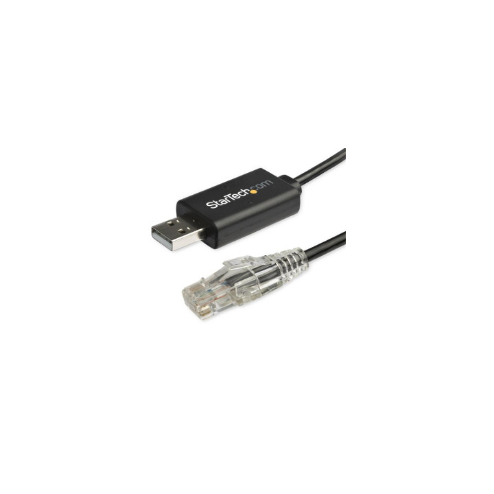 StarTech.com Cable Rollover para Consola Cisco - USB a RJ45 - 1.8m Negro