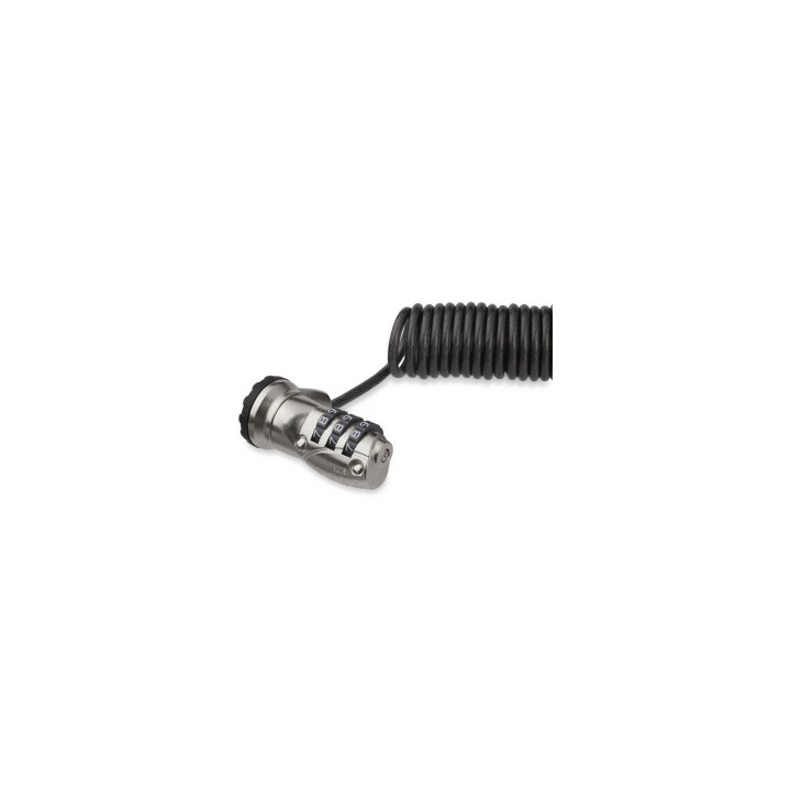 StarTech.com LTLOCK3DCOIL Cable antirrobo Negro Acero inoxidable para portatil