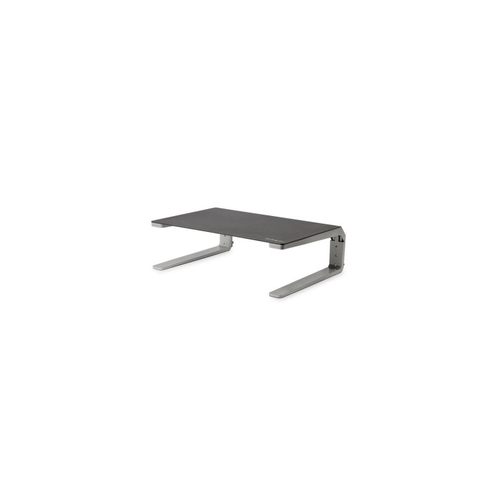 StarTech.com Base para Monitor - Riser de Acero y Aluminio - Soporte de Altura Ajustable - Negro Plata