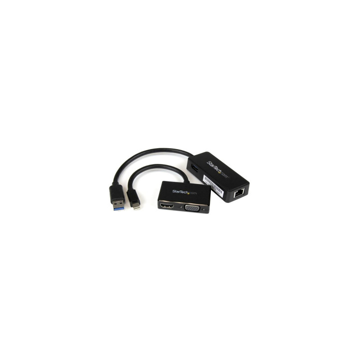 StarTech.com Juego de Adaptadores para Surface Pro 4 / Pro 3 / Pro 2 - Mini DisplayPort a VGA o HDMI - USB 3.0 de Red -