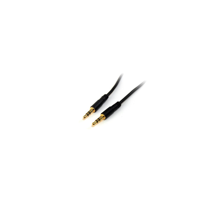 StarTech.com Cable Delgado de Audio Estéreo de 3,5mm - Macho a Macho - 3m Negro