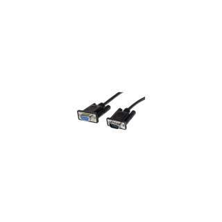 StarTech.com Cable Extensión Directo Straight Through Serie Serial RS232 VÍ­deo EGA DB9 Macho a Hembra - 50cm Negro