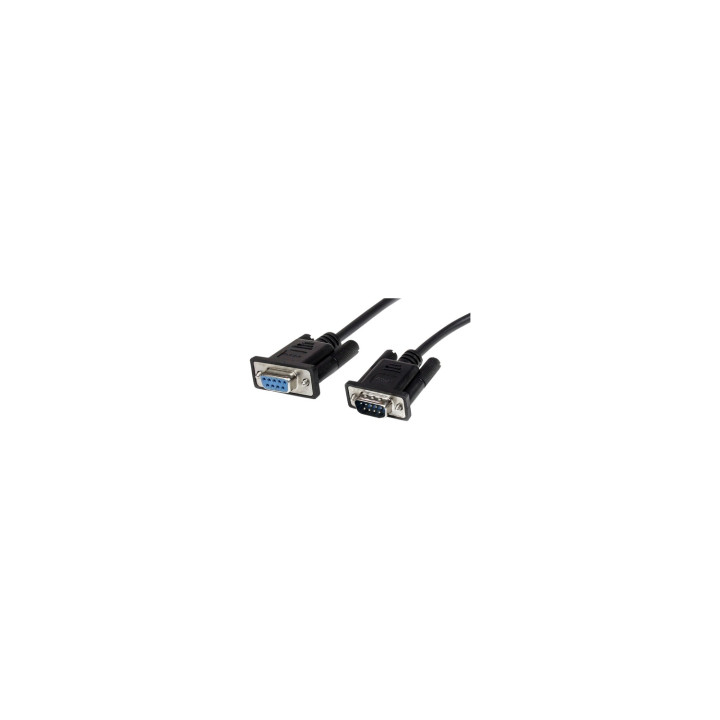 StarTech.com Cable Extensión Directo Straight Through Serie Serial RS232 VÍ­deo EGA DB9 Macho a Hembra - 50cm Negro