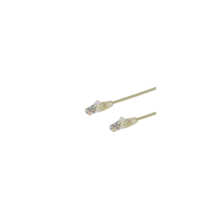 StarTech.com Cable de red Cat6 UTP Delgado con Conectores RJ45 sin Enganches - 0.5m Gris