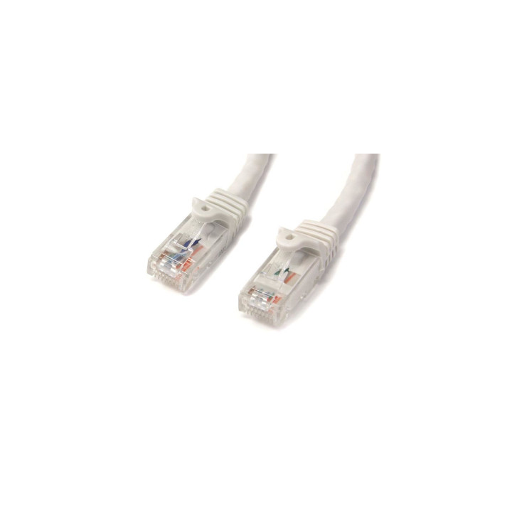 StarTech.com Cable de Red Gigabit Ethernet 15m UTP Patch Cat6 Cat 6 RJ45 Snagless Sin Enganches - Blanco - N6PATC15MWH