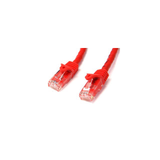 StarTech.com Cable de Red Ethernet Cat6 Sin Enganche de 5m Rojo - Cable Patch Snagless RJ45 UTP - N6PATC5MRD