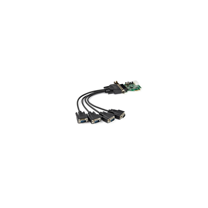 StarTech.com Tarjeta Adaptadora PCI Express Serie de 4 Puertos RS232 - UART 16950 - Perfil Bajo
