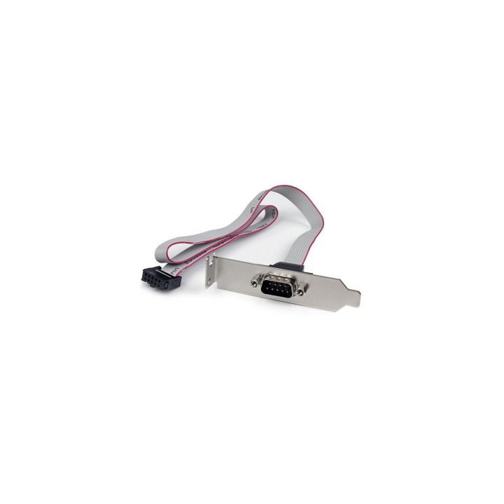 StarTech.com Adaptador de 0.4m Header Cabezal Bracket Serie Serial DB9 RS232 a IDC 10 Pines Placa Base Perfil Bajo