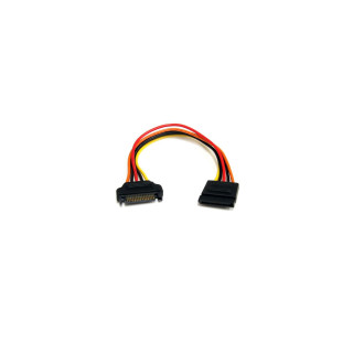 StarTech.com Cable de Alimentación SATA 15 pines a SATA 15 pines Macho Hembra multicolor 30 cm