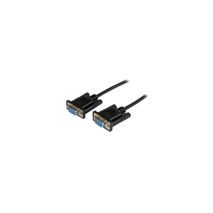 StarTech.com Cable de 1m Nulo de Módem Serie RS232 DB9 - Hembra a Hembra - Color Negro