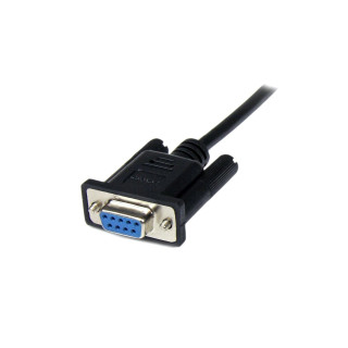 StarTech.com Cable 1m Módem Nulo Null Serie Serial DB9 Hembra a Macho - Negro