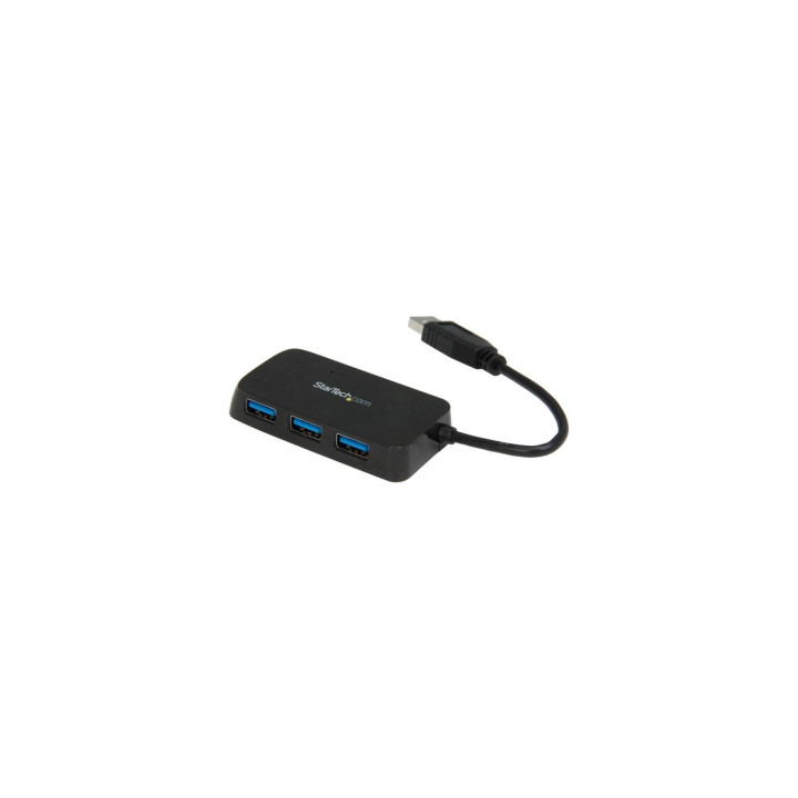 StarTech.com Adaptador Concentrador Hub Ladrón USB 3.1 Super Speed para Laptop de 4 Puertos Salidas - Negro