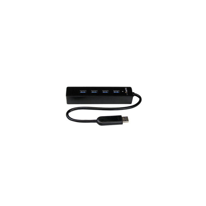 StarTech.com Adaptador Concentrador Hub Ladrón USB 3.1 Super Speed Portátil de 4 Puertos Salidas - Negro