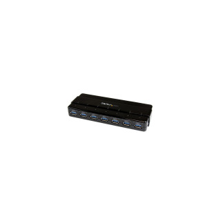 StarTech.com Concentrador Ladrón USB 3.1 de 7 Puertos - Hub de Sobremesa Negro