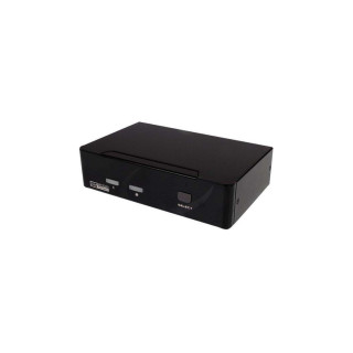 StarTech.com Conmutador Switch KVM - 2 puertos USB 2.0 - Audio VÍ­deo DVI - Negro