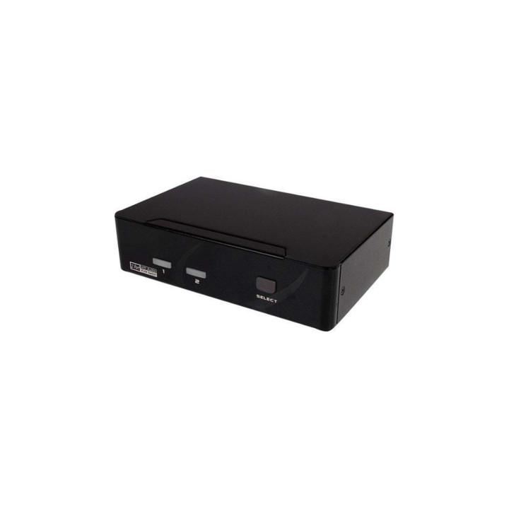 StarTech.com Conmutador Switch KVM - 2 puertos USB 2.0 - Audio VÍ­deo DVI - Negro