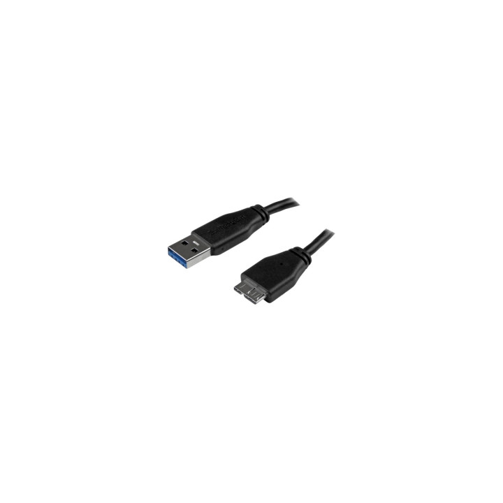 StarTech.com Cable USB 3.1 delgado de 2m Usb A a Micro Usb b macho a macho negro