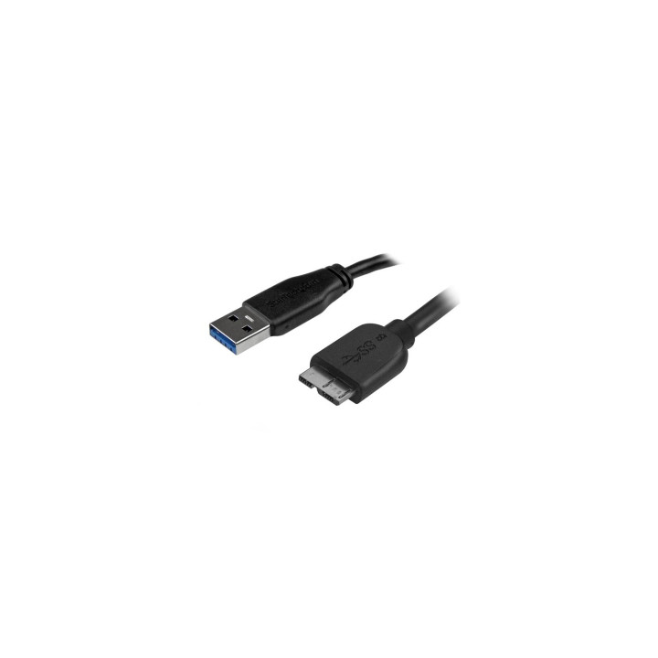 StarTech.com Cable USB 3.0 delgado de 0.5m USB A macho a Micro USB B macho negro