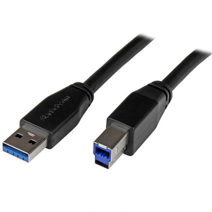 StarTech.com Cable Activo USB 3.0 SuperSpeed de 10 metros - Usb A Macho a Usb B Macho negro