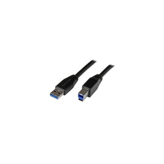 StarTech.com Cable Activo USB 3.1 SuperSpeed de 5 metros - Usb A Macho a Usb B Macho - negro