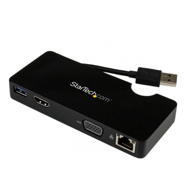 StarTech.com Replicador de Puertos USB 3.1 de Viajes con HDMI o VGA - Docking Station para Portatil - Negro -...