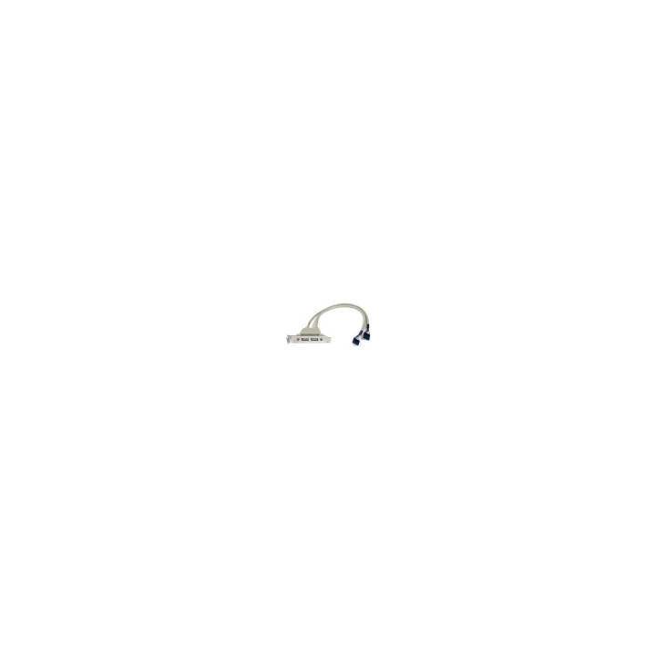 StarTech.com Cabezal Bracket Perfil Bajo de 2 puertos USB 2.0 con conexión a Placa Base 2x IDC5 - Low Profile