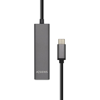Hub aisens usb 3.1 tipo-c 4 puertos usb 3.0 hembra antracita A109-0403