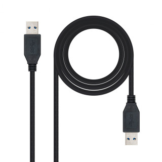 Cable nanocable usb a macho a usb a macho 1m negro 10.01.1001-BK
