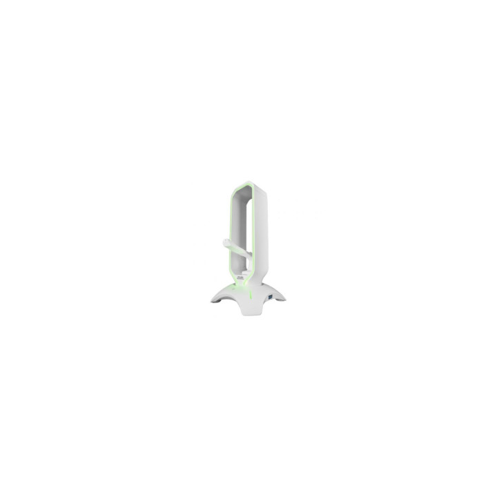 Soporte 3 en 1 mars gaming soporte auriculares + bungee raton + hub usb 2x usb 3.0 iluminacion rgb blanco MHHPROW