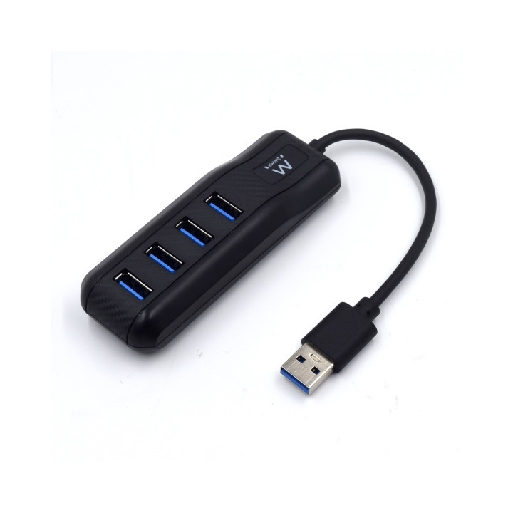Hub ewent 4 puertos usb 3.1 tipo-a 5000 Mbit/s negro EW1138