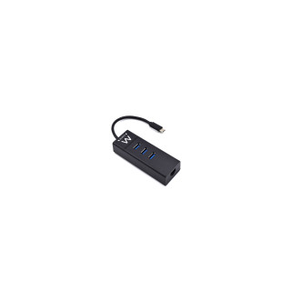 Hub ewent 3 puertos usb 3.1 Ttpo -c 5000 Mbit/s con 1 puerto de red gigabit negro EW1141