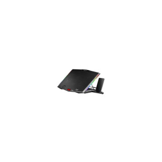 Soporte refrigerante mars gaming para portatiles 17.3p 6 ventiladores iluminacion rgb soporte especial para movil negro