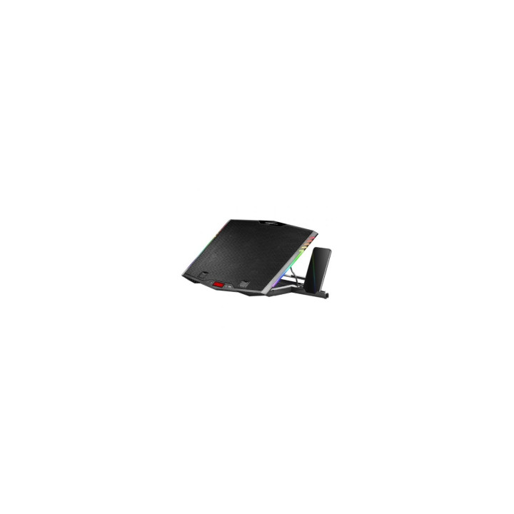 Soporte refrigerante mars gaming para portatiles 17.3p 6 ventiladores iluminacion rgb soporte especial para movil negro