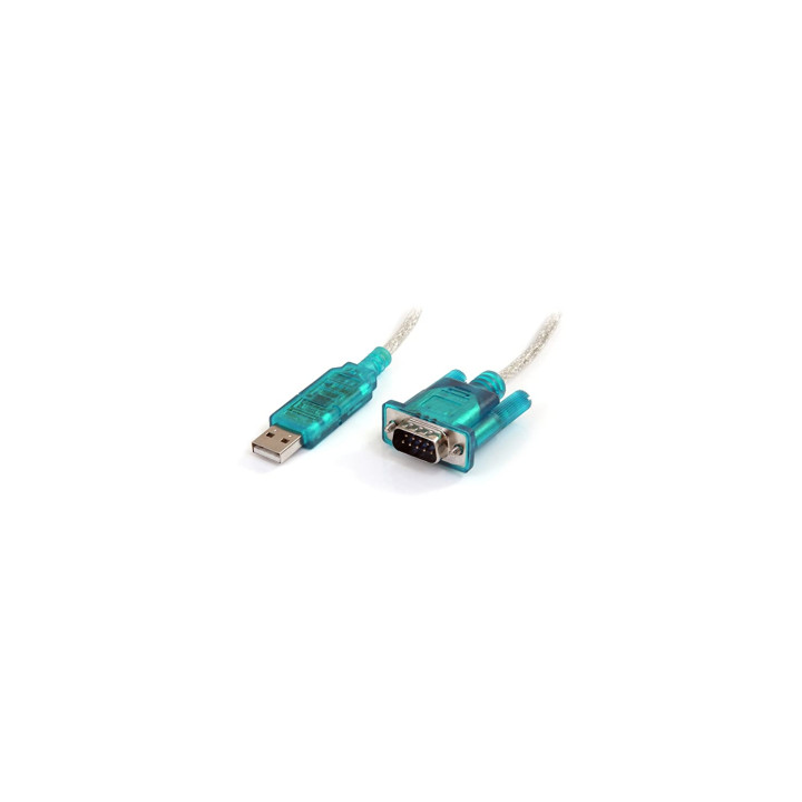 StarTech.com Cable adaptador usb 2.0 a puerto serie serial RS232 DB9 pc mac linux 0.9m azul transparente ICUSB232SM3