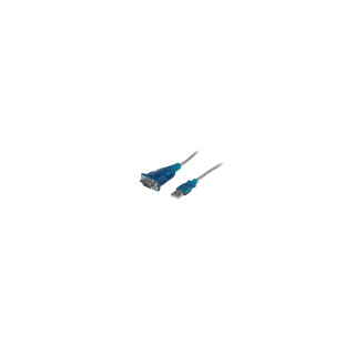 StarTech.com Cable adaptador usb 2.0 a serie RS232 de 1 puerto serial DB9 macho a macho 0.43m gris ICUSB232V2
