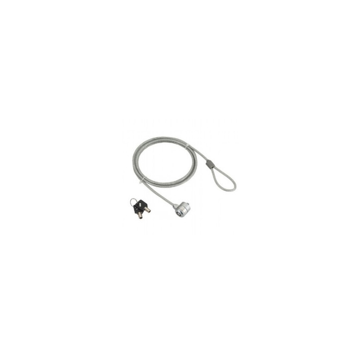 Cable de seguridad gembird con llave para portatil plata LK-K-01