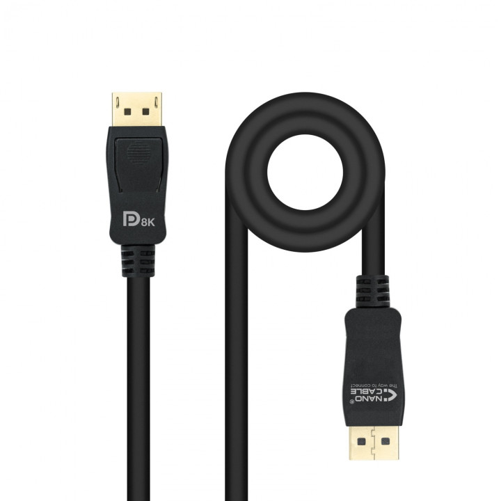 Cable nanocable displayport macho a macho 1m negro 10.15.2501