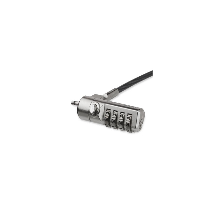 StarTech.com Cable de seguridad para portatil con bisagra giratoria con candado de combinacion de 4 digitos negro plata