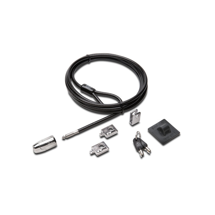 Kit de seguridad kensington con candados para ordenador de sobremesa y perifericos 2.0 negro plata K64424WW