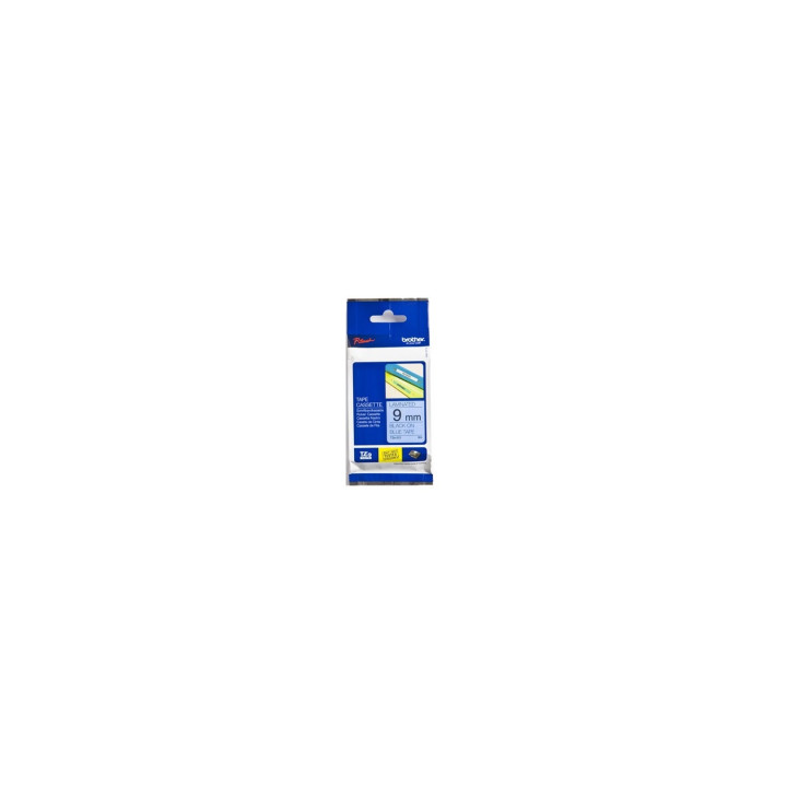 Cinta laminada brother negro sobr azul tze 9mm TZe521