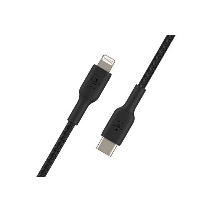 Cable Belkin de conector Lightning macho/USB C macho 1 m Negro