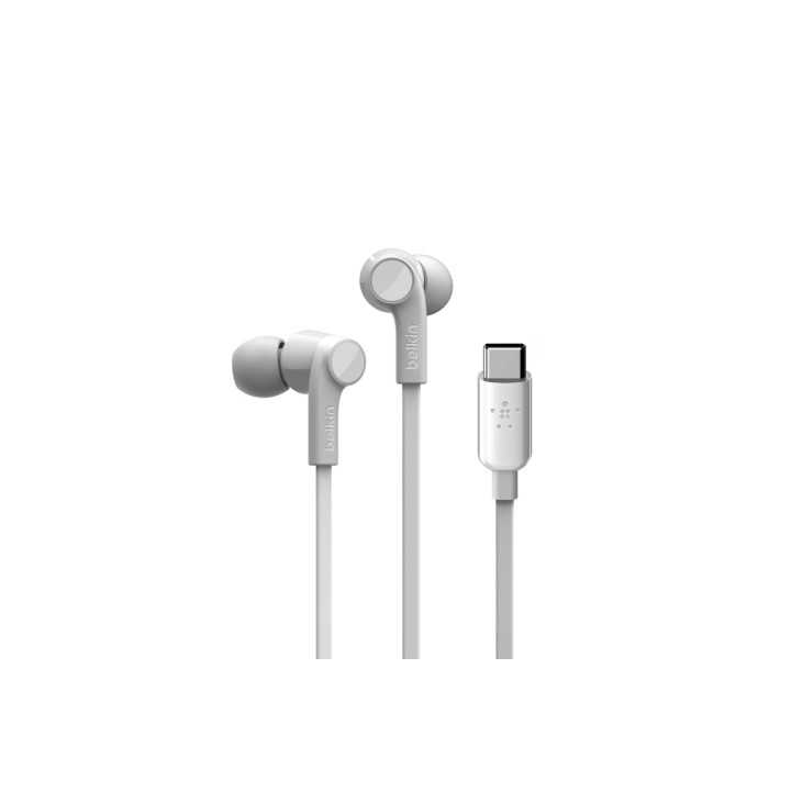 BELKIN ROCKSTAR Auriculares Dentro de oÍ­do USB Tipo C Blanco