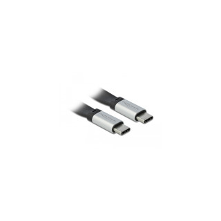 DeLOCK cable USB 3.2 Gen 2 (3.1 Gen 2) USB C, 0,22 m Negro, Plata